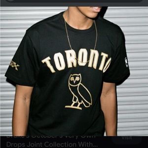 OVO x Mitchell & Ness x Toronto Raptors 20th anniversary T-shirt Size M NEW TAGS
